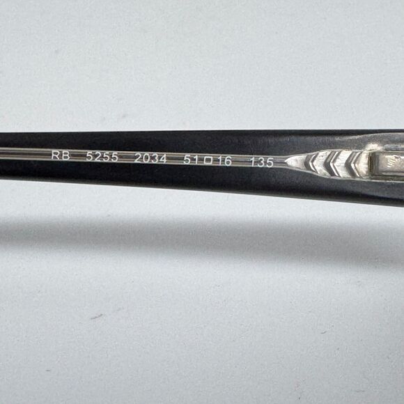 Ray-Ban Eyeglasses RB5255 2034 Black Rectangular Full Rim 51-16-135 H4187 - Picture 5 of 7